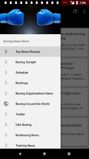 Android application Boxing News Now screenshort