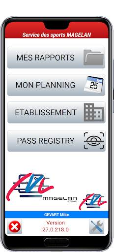 Android application My Service des SPORTS screenshort