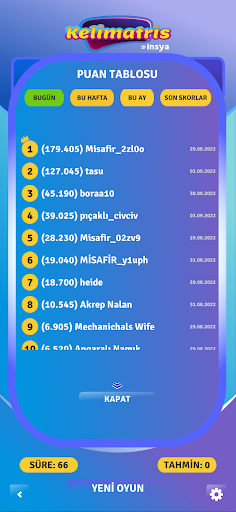 Kelimatris - Kelime Oyunu