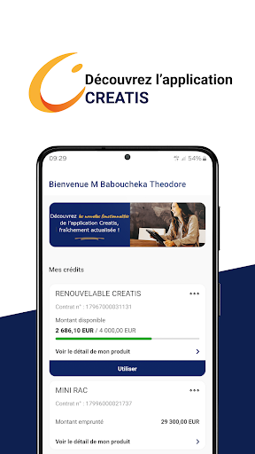 Android application Creatis - Le Pouvoir d'Agir screenshort