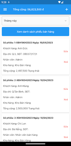 VsoftApp-Quản lý bán hàng Screen 2