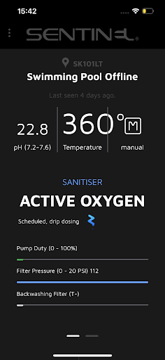 Sentinel Pool Controller Screen 2