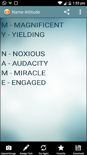 Name Attitude Screen 3