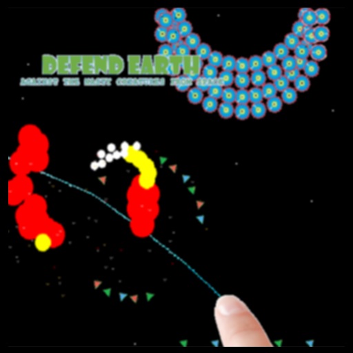 DEFEND EARTH casual space game logo