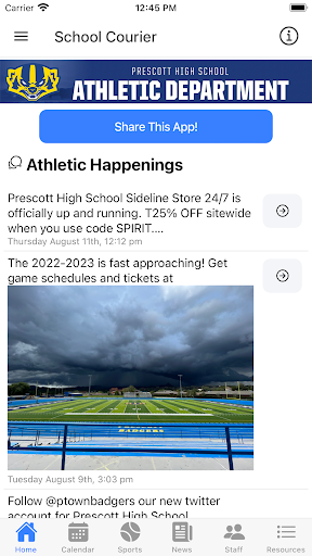 Prescott Athletics (Arizona) Screen 2