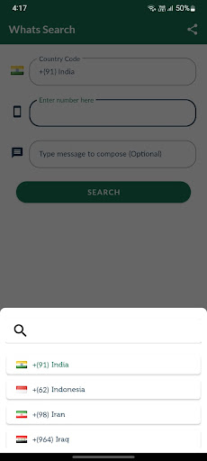 WhatsSearch Screenshot