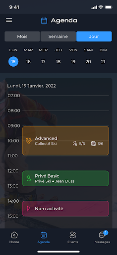 Boukii Teach Screen 3