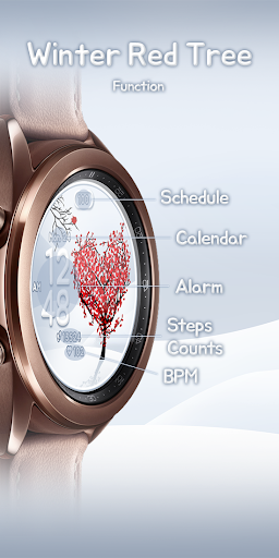 Winter Red Tree_Watchface Screen 2