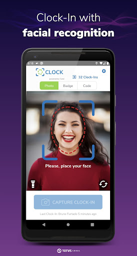 Android application TOTVS RH Clock In screenshort