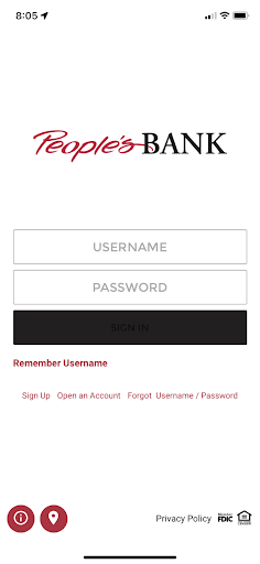 Android application People's Bank screenshort