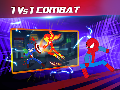 Super Stickman Heroes combattono