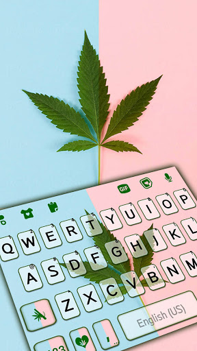 Android application Pastel Weed Leaf Keyboard Back screenshort