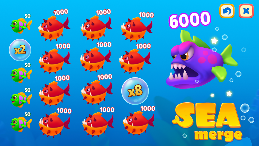 Sea Merge: Fish & Merging Game MOD APK screenshot