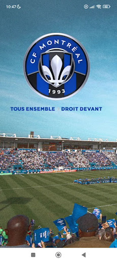 Android application CF Montréal screenshort