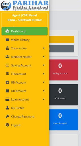 Parihar India Nidhi Agent APP Screen 2