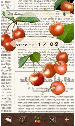 Android application Cute Theme-Print Cherry- screenshort