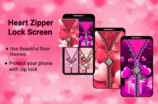 Heart zipper screen lock Screen 3