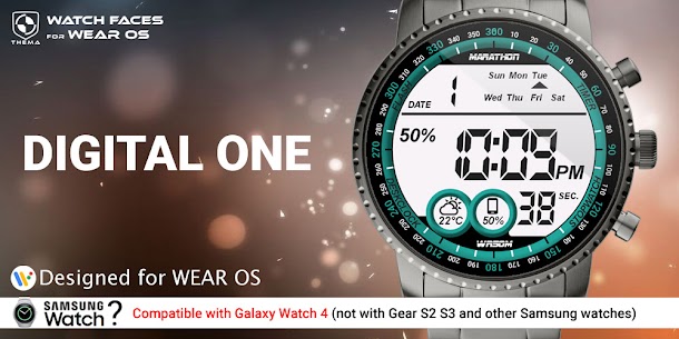 Digital One Watch Face APK (pagado) 1