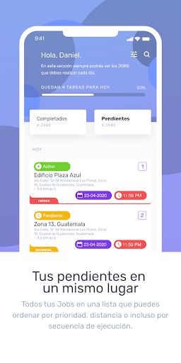 Android application Jobs - Webtrack screenshort