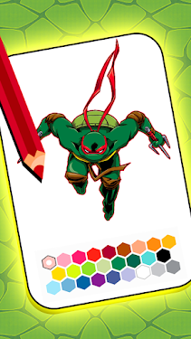 #4. Turtles coloring hero ninja (Android) By: 2GX