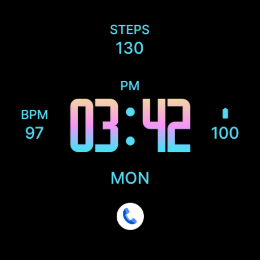 Summer Modern Watch Face screenshot 4