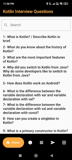 Android application Kotlin Interview Question screenshort