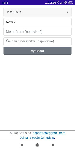 Vlastním pozemok Screen 3