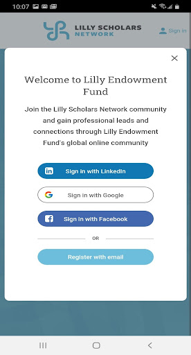 Lilly Scholars Network Screen 2