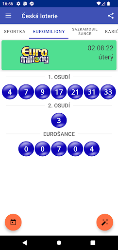 Česká loterie (předpověď AI) Screen 3