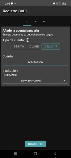 CoDi Banxico Screen 2