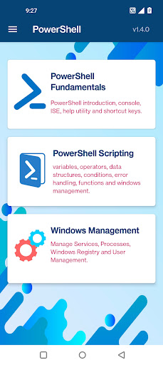 Android application Power Shell Tutorial screenshort
