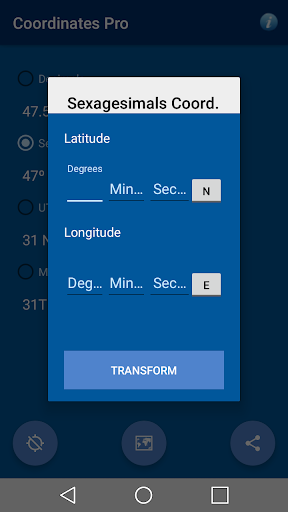 Coordinates - DMS, UTM, MGRS Screen 3