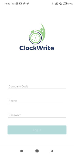 Android application ClockWrite screenshort