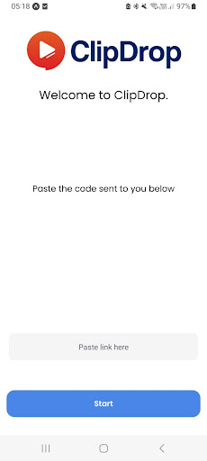 Android application ClipDrop - Interview screenshort