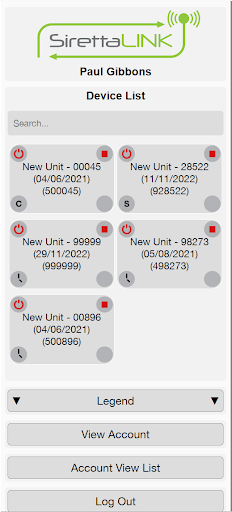 SirettaLINK Mobile Screen 2