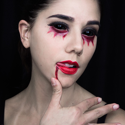 Halloween makeup vampires logo