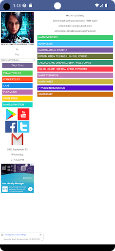 Android application Math Tutor screenshort