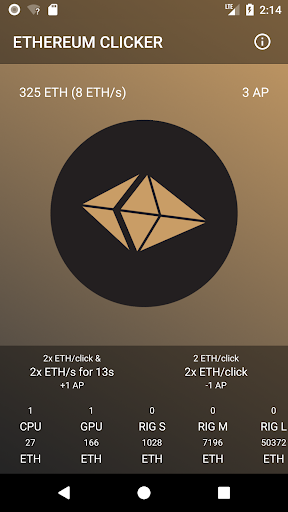 Ethereum Clicker Screen 2