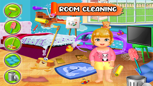 Cute Doll House Cleaning Games