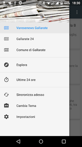 Android application Gallarate notizie locali screenshort