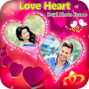 Love Heart Dual Photo Frame
