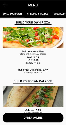 Amy’s Pizza Place Screen 3