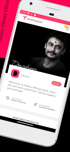 Android application Dboss - Teeshopper screenshort