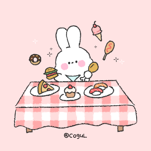 카카오톡 테마 - 먹보 바니_피치 logo