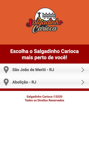 Android application Salgadinho Carioca screenshort