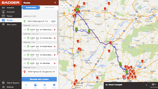 Badger Maps - Sales Routing Screenshot