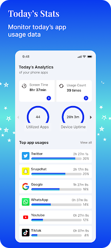 Android application Device Analytics - Track Usage screenshort