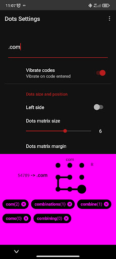 Android application 9 dots keyboard screenshort