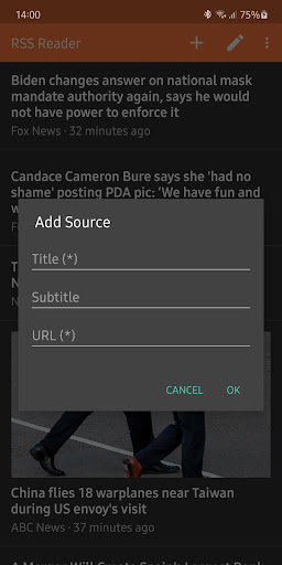RSS Reader Edge Screen 3