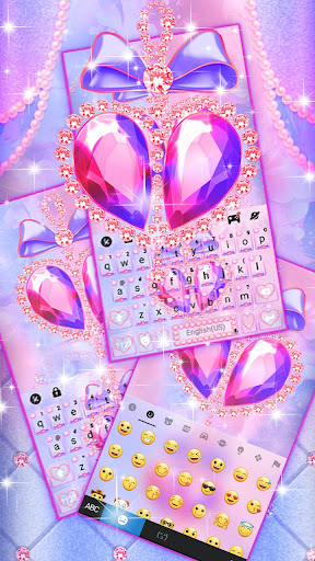 Pink Diamond Bowknot Keyboard Screen 3